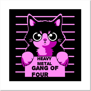 Gang of four cats Posters and Art